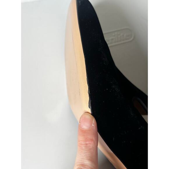 Gianvito Rossi Velvet Heeled Loafer Mule Black Size 39 / 9 - Picture 9 of 10